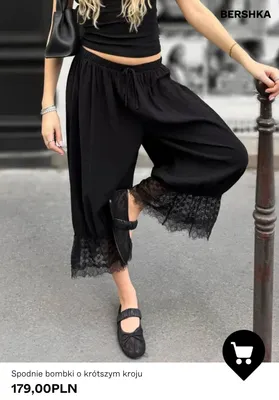Spodnie bombki o krótszym kroju BERSHKA promocja w Bershka