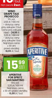 Aperitive For Spritz San Martino 15% vol. promocja w Twój Market