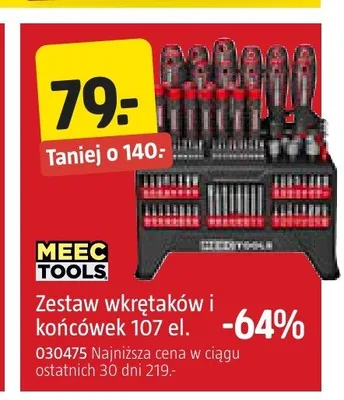 Zestaw wkrętaków i końcówek Meec Tools promocja w Jula