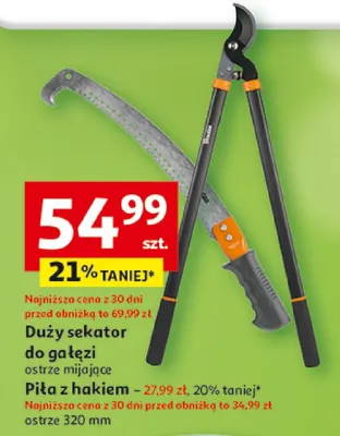 Duży sekator do gałęzi promocja w Auchan