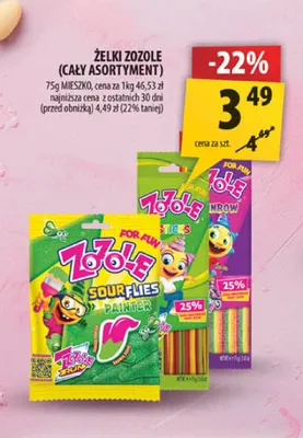 Żelki Zozole Sticks promocja w Arhelan