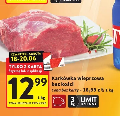 Karkówka wieprzowa bez kości promocja w Intermarche