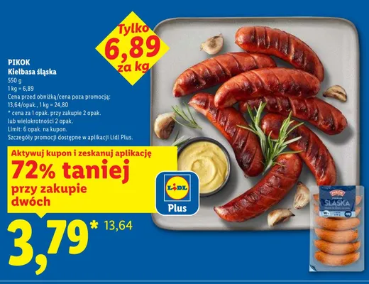 Kiełbasa śląska Grill and fun promocja w Lidl
