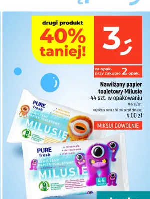 Nawilżany papier toaletowy Milusie promocja w Dealz