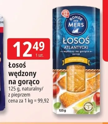 Łosoś wędzony na gorąco naturalny Ronde des Mers promocja w Leclerc