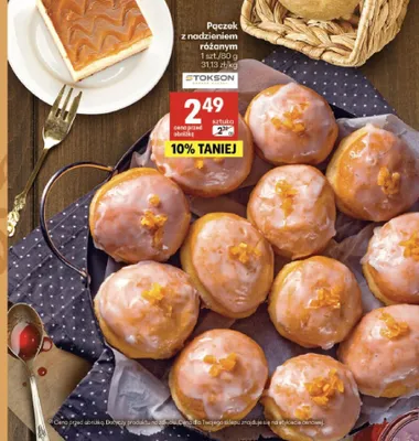 Pączek z nadzieniem różanym Stokson promocja w Delikatesy Centrum