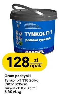 Grunt pod tynki Tynkolit-T 330 KREISEL 20kg promocja w Castorama