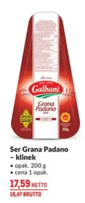 Ser Grana Padano - klinek promocja w Makro