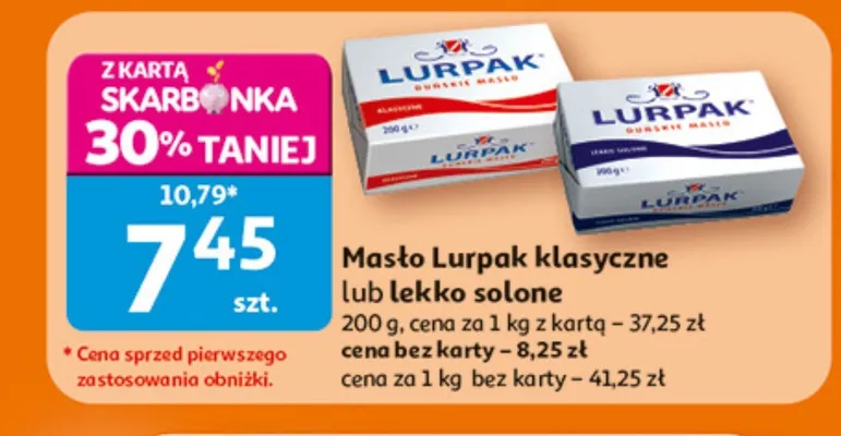 Masło Lurpak klasyczne promocja w Auchan