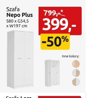 Szafa Nepo Plus promocja w Black Red White