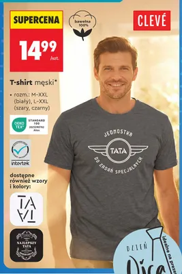T-shirt męski Clevé promocja w Biedronka