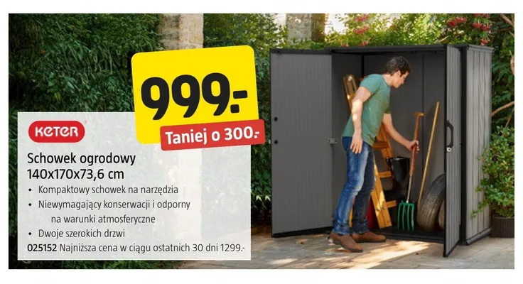 Schowek ogrodowy Keter promocja w Jula