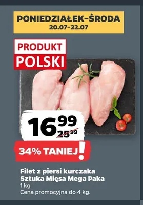 Filet z piersi kurczaka Sztuka Mięsa Mega Paka promocja w Netto