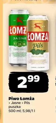 Piwo Łomża Pils promocja w Netto