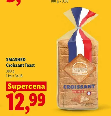 Pieczywo tostowe Smashed Croissant Toast promocja w Lidl