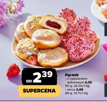 Pączek z nadzieniem wiśniowym promocja w Netto