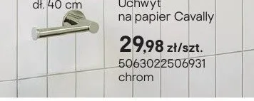 Uchwyt na papier GoodHome Cavally chrom promocja w Castorama