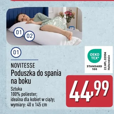 Poduszka do spania na boku Novitesse promocja w Aldi