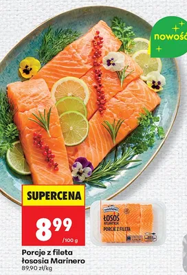 Porcje z fileta łososia promocja w Biedronka