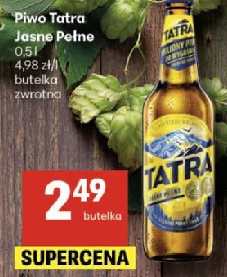 Piwo Tatra Jasne Pełne promocja w Delikatesy Centrum