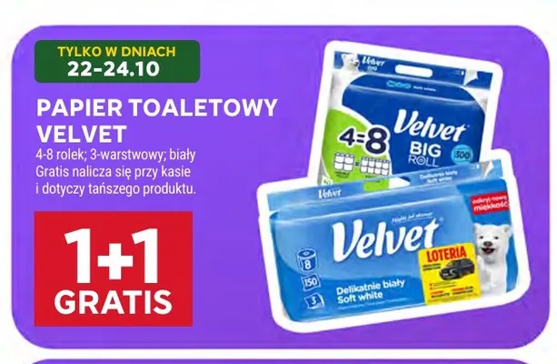 Papier toaletowy Velvet promocja w Stokrotka