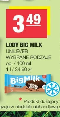 Lody Big Milk Unilever promocja w SPAR