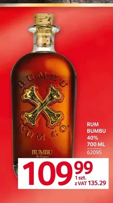 Rum Bumbu 40% promocja w Selgros