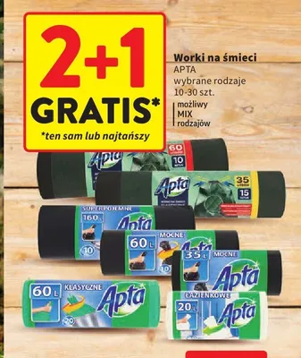 Worki na śmieci superpojemne Apta 160l promocja w Intermarche