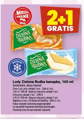 Lody Zielona Budka kanapka śmietanka promocja w Twój Market