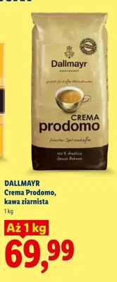 Kawa ziarnista Dallmayr Crema Prodomo promocja w Lidl