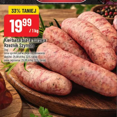 Kiełbasa biała surowa Rzeźnik Szymon promocja w POLOmarket