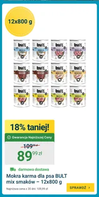 Mokra karma dla psa Bult mix smaków 12-pak 800 g promocja w ERLI