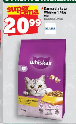 Karma dla kota Whiskas z kurczakiem promocja w TOPAZ