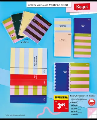 Kołozeszyt A5/80 Kayet promocja w Biedronka