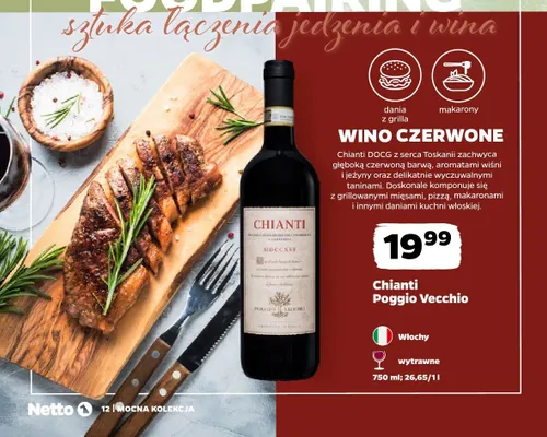 Wino czerwone Chianti Poggio Vecchio promocja w Netto