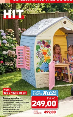 Domek ogrodowy z otwieranymi drzwiami i okiennicami wym. 108x102x88cm Kaufland promocja w Kaufland