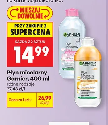Płyn micelarny Garnier promocja w Biedronka