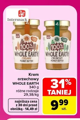 Krem orzechowy Whole Earth crunchy promocja w Carrefour