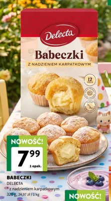 Babeczki Delecta z nadzieniem karpatkowym promocja w Intermarche