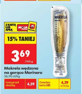 Makrela wędzona na gorąco Marinero promocja w Biedronka
