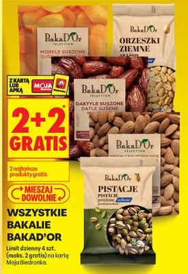Bakalie BakaD'Or Morele Suszone promocja w Biedronka