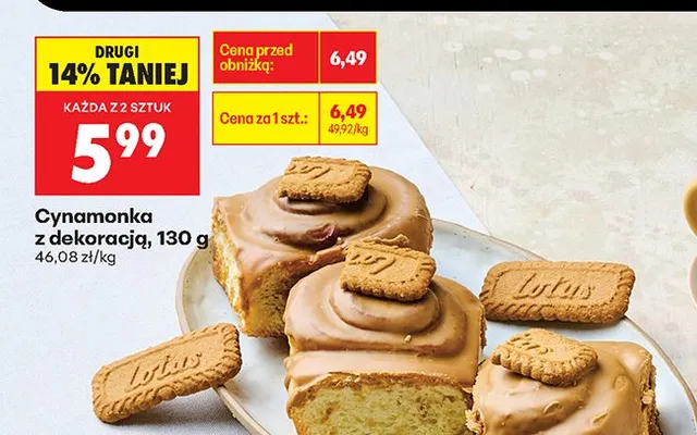 Cynamonka z dekoracją promocja w Biedronka