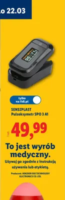 Pulsoksymetr SPO 3 A1 promocja w Lidl