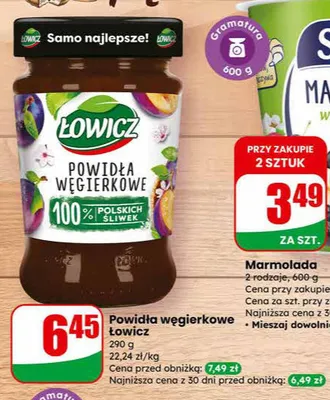 Powidła węgierkowe promocja w Dino