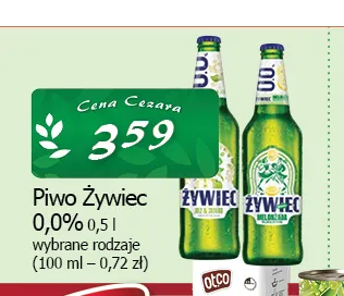 Piwo bezalkoholowe Żywiec promocja w CEZAR Delikatesy