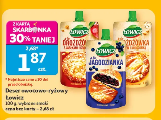 Deser owocowo-ryżowy Łowicz promocja w Auchan