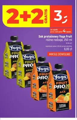 Sok proteinowy Yoga Fruit Pro Ananas promocja w Dealz