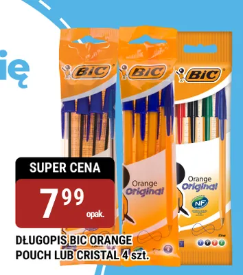 Długopis BIC Orange Pouch 4-pak promocja w bi1