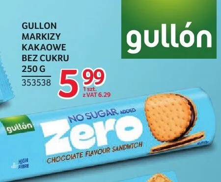 Ciastka Gullon Markizy kakaowe bez cukru promocja w Selgros