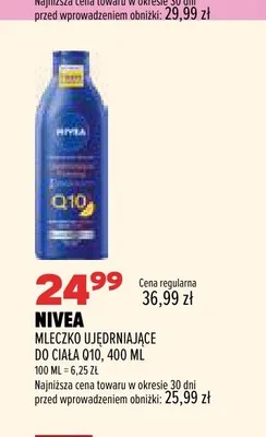Mleczko ujędrniające do ciała Nivea Q10 promocja w Drogerie Natura